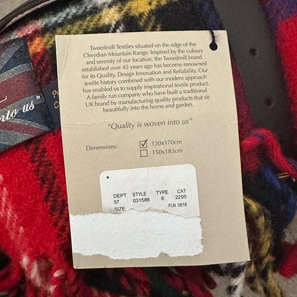 Tweedmill European Chalet Plaid Wool Throw Blanket - Picture 3 of 6